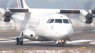 Air France ATR42500 Take Off at Airport BernBelp [upl. by Eislel]