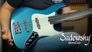 Sadowsky MetroLine 21quotFretquot Vintage JJ Fretless Bass Swamp Ash Body 4String [upl. by Argyres]