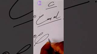 Signature style letter C How to sign letter C 😃👍 shorts viralvideo simple art [upl. by Teemus437]