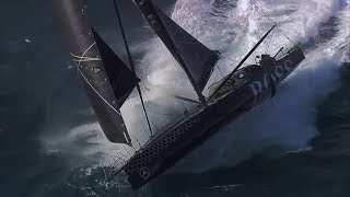 Alex Thomson 33 knots sailing with Paulo Mirpuri in big waves  fast and wild [upl. by Ynhoj]