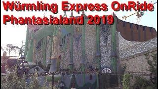 Phantasialand 2019 Würmling Express OnRide Wuze Town Monorail Einschienenbahn Themenbereich Fantasy [upl. by Eilloh]