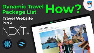 Build a ReactJS Dynamic Package List using Nextjs 14  Tailwind CSS  Travel Website  Geekboots [upl. by Cristal]