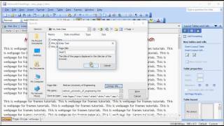 Tutorial no 5 Frames Part 1 of 2 FrontPage2003 Tables [upl. by Giralda]