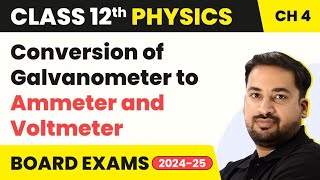 Conversion of Galvanometer to Ammeter and Voltmeter  Class 12 Physics Chapter 4 [upl. by Razid]