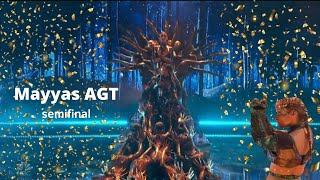 Amazing and breathtaking talent Mayyas performance semifinal AGT  فرقة مياس [upl. by Esimehc]