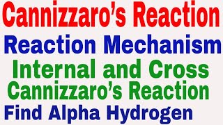 Cannizzaro and cross Cannizzaros reaction mechanism [upl. by Mandy]