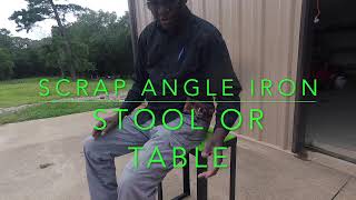 Using Scrap Angle Iron for a Stool or Table [upl. by Yblek]