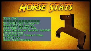 Horsestats  More than just stats Minecraft Plugin Tutorial [upl. by Lanaj]