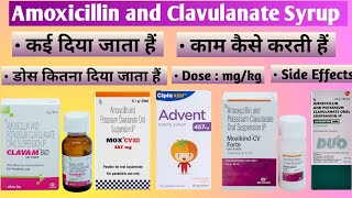 Amoxicillin and Potassium Clavulanate Syrup ip for Child Hindi Moxikind CV dry syrup [upl. by Marlie572]