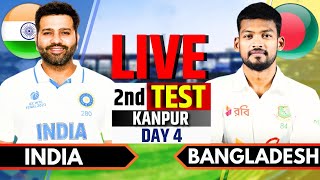 India vs Bangladesh 2nd Test Day 4  IND vs BAN Live  India vs Bangladesh Live Score amp Commentary [upl. by Everest630]