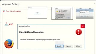 how to fix class not found exception in java epfo dsc kyc approve activity error solved [upl. by Irmina]