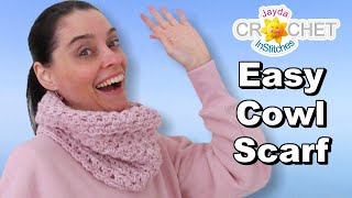 HOW TO CROCHET NECK COWL  SCARF NECK WARMER FOR BEGINNERS [upl. by Ecyor]