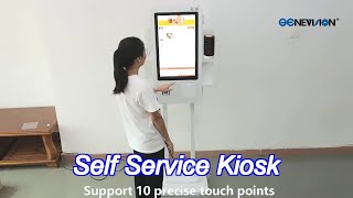 double sided fast food cashless self service order machine pos terminal 24 inch [upl. by Joletta383]