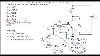 Tranzistorska sklopka  primjer 1 [upl. by Henry]