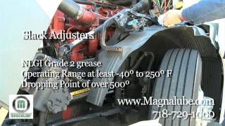 How To Grease Trucks Greasing The Slack Adjusters with MagnalubeGX Extreme Pressure Grease [upl. by Erik]