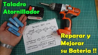 COMO REPARAR BATERIA de LITIO de ATORNILLADOR  Utsource [upl. by Nnanaej]