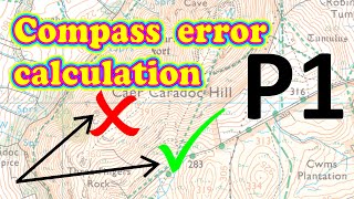 Compass bearing error calculation advanced P1 [upl. by Aicitan]