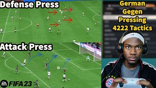 FIFA 23 gegen Pressing Tactics  Play Aggressive German Football [upl. by Suoicserp]