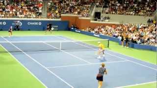 US OPEN 2012  Kim Clijsters Mixed Doubles Point FINAL MATCH [upl. by Nalla162]