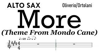 MORE Alto Sax Sheet Music Backing Track Partitura handog [upl. by Wilmer495]