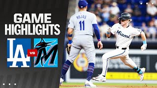 Dodgers vs Marlins Game Highlights 91724  MLB Highlights [upl. by Eleik]