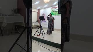 Prof Asha Nangalia singing a song Dhire dhire machal  in my organisation [upl. by Liartnod]