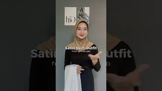 Satin Skirt Outfit  zlfahusna satinskirt ootdhijab [upl. by Bound24]