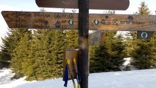 Harz Oderbrück Dreieckiger Pfahl LLSkiabfahrt KönigsbergLoipe nach Schierke [upl. by Platto]