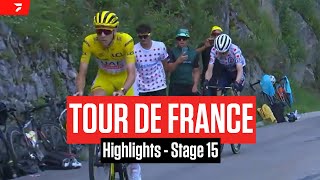 Tour de France 2024 Stage 15 Highlights [upl. by Maddi]