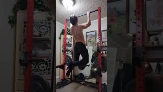 230lbs 6 reps pullups weightedpullups calisthenics [upl. by Selie]