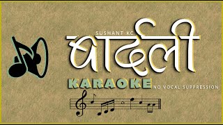 Bardali karaoke  Nepali lyrics  Sushant KC  Remade no suppression [upl. by Anigger]