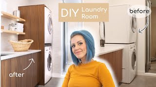 MODERN DIY Laundry Room Makeover [upl. by Neffirg]