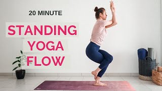 20 min STANDING YOGA FLOW  Intermediate Yoga  Minimal Cues  Yoga without mat [upl. by Roslyn]