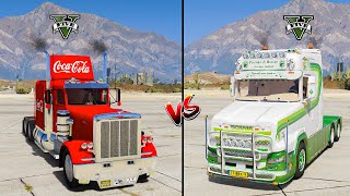 GTA 5 COCA COLA TRUCK VS SCANIA TRUCK GTA 5  WHICH IS BEST [upl. by O'Kelly]