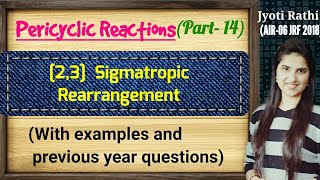 23 Sigmatropic RearrangementexamplesSigmatropic Rearrangement in pericyclic Reaction Hindi CSIR [upl. by Lazes]