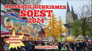 Allerheiligenkirmes Soest 2024  Die größte Altstadtkirmes Europas  RUNDGANG 07112024 [upl. by Sergius]