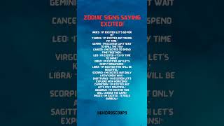 Zodiac Signs Saying Excited [upl. by Trista]