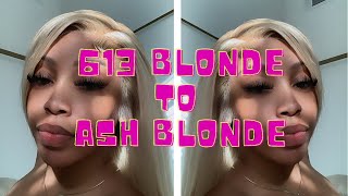 TONE 613 BLONDE TO ASH BLONDE  WATERCOLOR METHOD  EASY  AMAZON WIG [upl. by Petite]