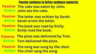 Passive sentence to Active sentence converter  Learn with BBC English Online [upl. by Vidovic]