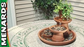 How To Build a Terra Cotta Fountain  Menards [upl. by Yornoc]