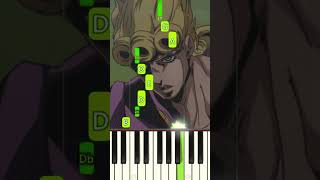 GIORNOS THEME ON PIANO shorts [upl. by Alyad]