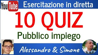 10 quiz in diretta con Simone Chiarelli ed il tecnicale di Alessandro Chiarelli 152024 [upl. by Notsniw]