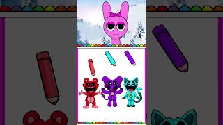 Coloring Smiling Critters with Incredibox Sprunki❤️💜🩵 shorts insideout2 sprunki paint [upl. by Marguerite]