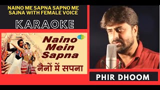 Naino Me Sapna Sapno me Sajna  Himmatwala Movie  With Female Voice Original Crystal Clear Karaoke [upl. by Osbert]