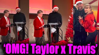 OMG Travis Kelce amp Taylor Swift ATTENDED Kansas City Chiefs Christmas party [upl. by Norine314]