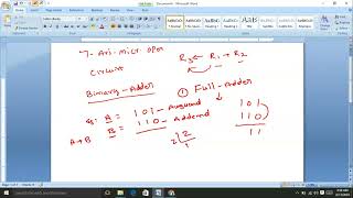 ARITHMETIC MICRO OPERATIONS PART 02 DESIGN 4BIT BINARY ADDER [upl. by Naivatco]