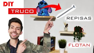 ⛔TRUCO⛔ como HACER REPISAS FLOTANTES y ESTANTES  DIY  FÁCIL de HACER 🔨😍 BARATO [upl. by Ximenes521]