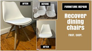 How to recover a dining chair  An easy and fast furniture upcycling project upcyclefurniture [upl. by Tina]