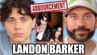 LANDON BARKER INTERVIEW New Music Growing up on Tour with Blink amp Big Announcement [upl. by Orferd124]