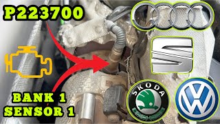 Audi Seat Skoda VW  P223700 O2 Sensor Positive Current Control Circuit Bank1 Sensor 1 LOCATION [upl. by Mello]